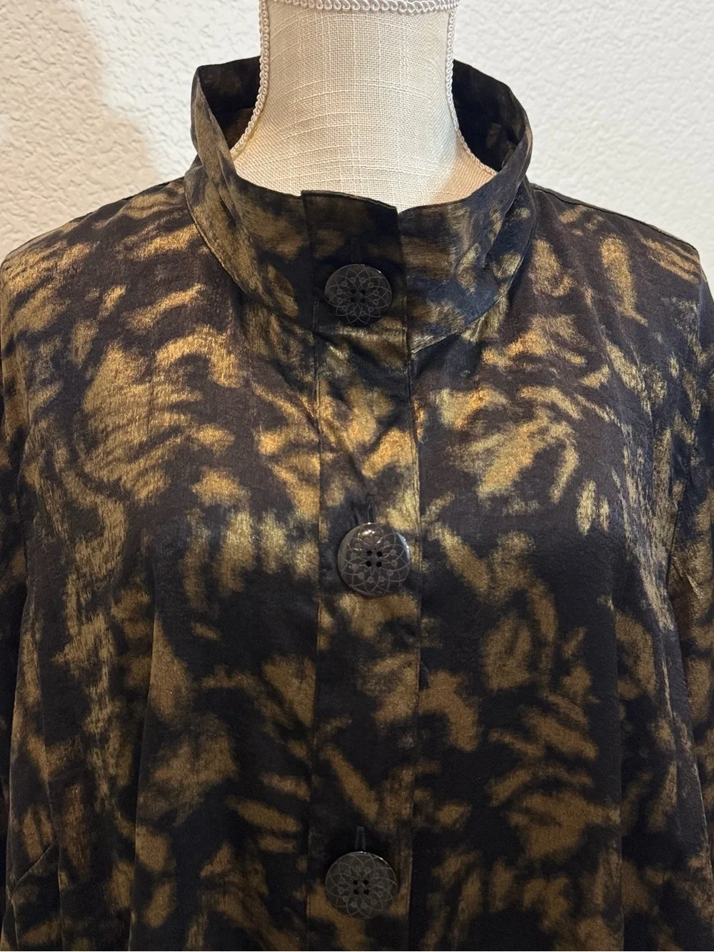 Ali Miles Women’s Plus Size, Casual & Dressy Blouse, Gold & Black. Size 2X